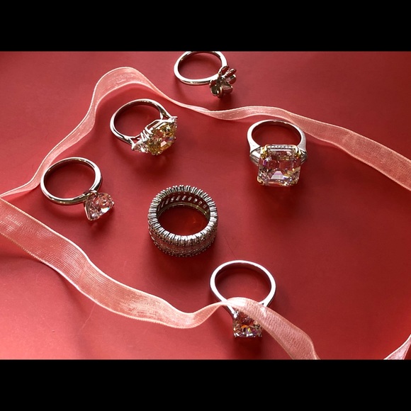 COPY - Cocktails Rings,Clear Pearl shape Zircon 1.5x0.8cm - Picture 10 of 10